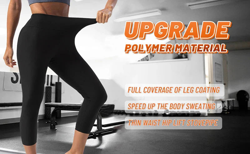 Womens Sauna Sweat Body Shaper High Waist Slimmer Tights Fitness Pants Workout Suit Slimming Waist Trainer Weight Loss Shapewear